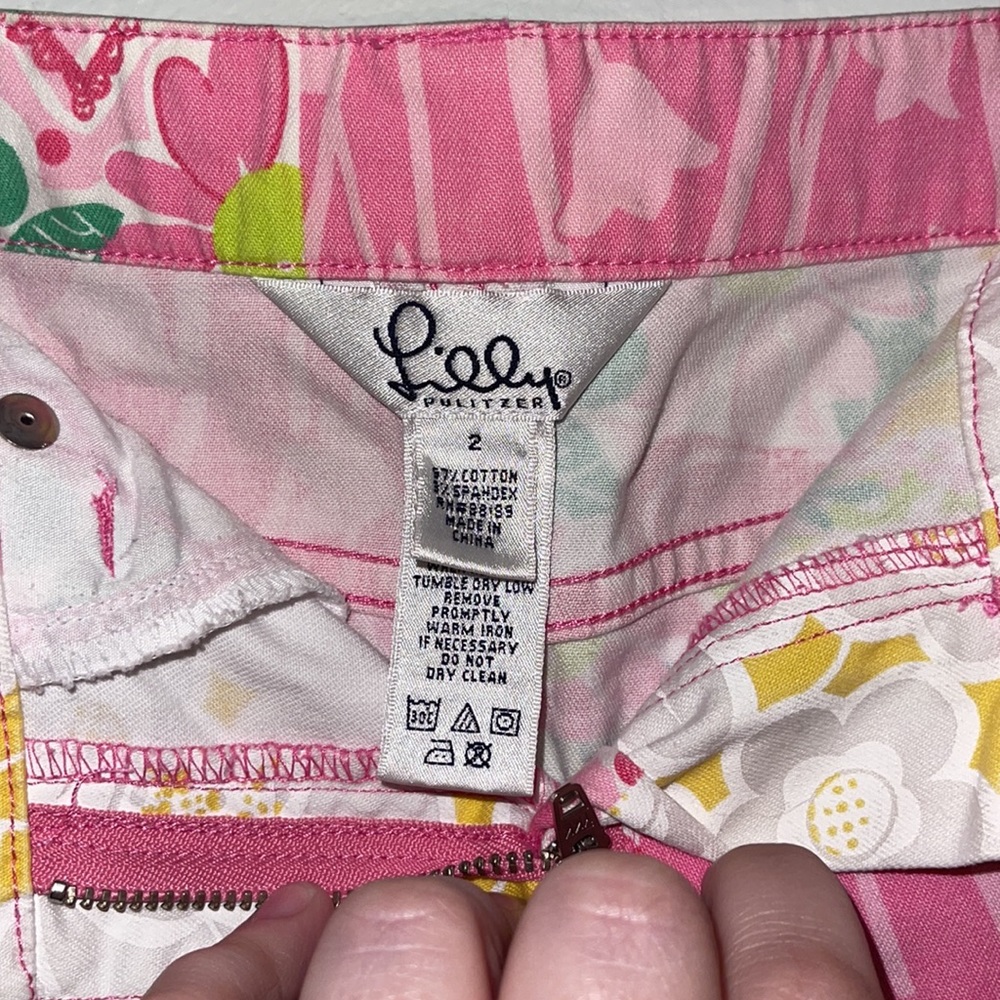 Lilly Pulitzer A-Line Patchwork Skirt - Size 2 - Picture 5 of 5